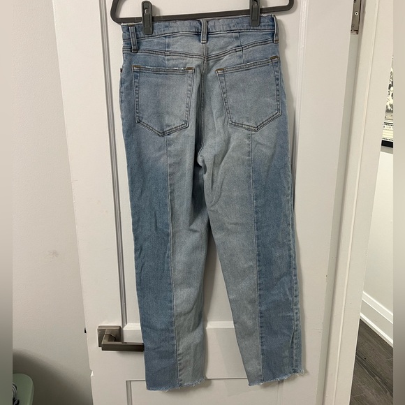 Abercrombie The Ankle Straight High-Rise Two-Tone Seamed Jeans (10 Long) - Picture 3 of 3